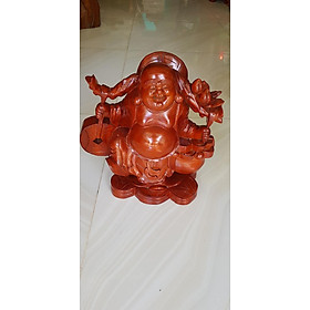 Tượng Gỗ Mỹ Nghệ Phật Di Lặc Gỗ Đứng Tượng Phật Di Lặc Gỗ Đứng Gánh Tiền Size Cao 39cm x Ngang 39cm x Sâu 16cm Anh chị trưng: trong nhà, công ty, cửa hàng, trên bàn thờ Thần Tài tốt, may mắn tài lộc ạ