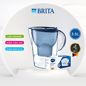 Mua Combo Bình Lọc Nước BRITA Marella XL 3.5L kèm Hộp 6 lõi lọc BRITA Maxtra Plus - Hàng Chính Hãng