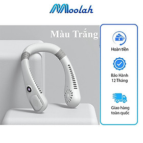 Quạt Mini Đeo Cổ Không Cánh Tích Điện 5 Cấp Độ Màn Hình Đèn Led Quạt Điều Hòa Mini Thiết Kế Gọn Nhẹ Dung Lượng Pin Lớn Thích Hợp Khi Ra Ngoài Thể Dục Thể Thao