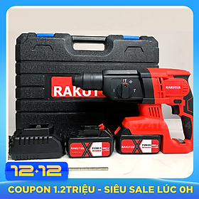 MÁY KHOAN BÊ TÔNG DÙNG PIN RAKUTEN, 100% LÕI ĐỒNG