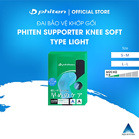 Đai bảo vệ đầu gối loại mềm Phiten knee supporters soft type light AP217014/AP217016