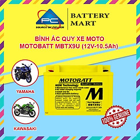 Ắc quy xe moto phân khối lớn MOTOBATT MBTX9U 12V - 10.5AH