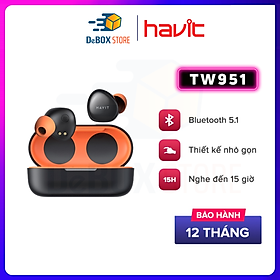 Mua Tai Nghe Bluetooth TWS HAVIT TW951  BT 5.1  Màu Sắc MODERN RETRO  Điều Khiển Cảm Ứng  Nghe Đến 15H - Hàng Chính Hãng