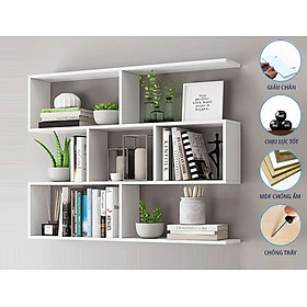 Mua Kệ Sách Gỗ Treo Tường 4 Tầng  Giá Để Sách Trang Trí Cho Bé Juno sofa CTKT06-120 KT 120 x 82 x 20cm