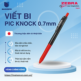 Viết bi bấm Pic Knock 0.5 - Zebra [Chính hãng
