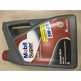 Nhớt Ô Tô Cao Cấp Mobil Super 5000 5W30 SN  (5L)