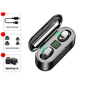 Tai Nghe Bluetooth Amoi F9 kèm Củ Sạc 1A và Cáp Sạc cho Dock Sạc 3500mAh- Hàng Chính Hãng