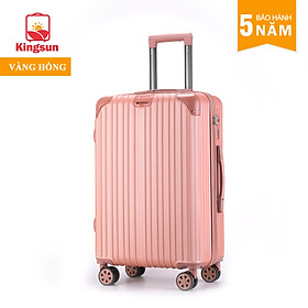 Vali du lịch kéo Kingsun cao cấp Size 24inch KS-033 - Vàng Hồng