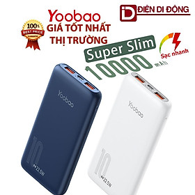 Sạc dự phòng Yoobao D10Q 10000mAh PD 20W nhiều cổng kết nối BH 12 tháng - hàng nhập khẩu