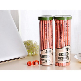 Hộp 50 bút chì gỗ 2B Y310 cao cấp, Tặng kèm Combo 10 bút bi nước màu xanh văn phòng