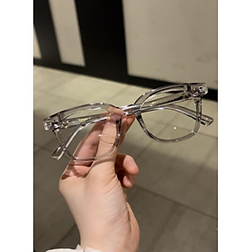 Kính Mắt Vuông Chống Ánh Sáng Xanh Gọng Nhựa Dày