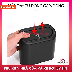 Thùng Rác Mini Để Trên Xe Ô Tô, Hộp chứa Rác Đa Năng có móc cài tiện dụng đơn giản gọn nhẹ chất liệu bền bỉ dày dặn