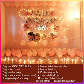 Mua Set Trang Trí Kỷ Niệm Ngày Cưới Happy Anniversary HA-005 trang trí ngày kỷ niệm  tỏ tình  cầu hôn