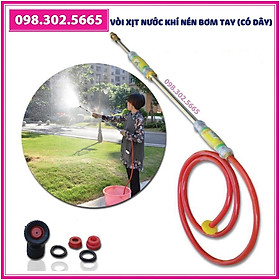 Bình xịt tưới khí nén bơm tay có ống, Bơm tay hút nước, Bơm phun sương bằng đồng