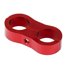 2X Universal Aluminum Braided Water Hose Separator Clamp  Red