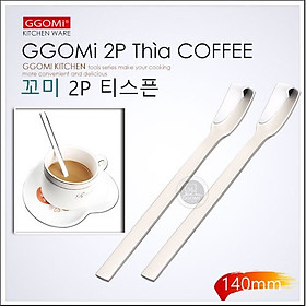Mua  HÀNG CHÍNH HÃNG Bộ thìa pha trà  pha cafe bằng thép không gỉ an toàn sức khỏe dài 14cm của GGOMi Hàn Quốc