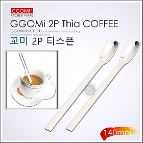 [HÀNG CHÍNH HÃNG]Bộ thìa pha trà, pha cafe bằng thép không gỉ an toàn sức khỏe dài 14cm của GGOMi Hàn Quốc