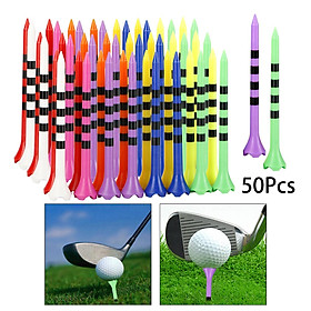 50Pcs Golf Tees Golf Training Aid Golf Accessories Hitting Durable Lightweight Golf Ball Holder Practice Tool for Golfer Gift