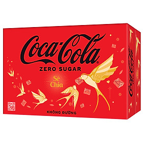 Thùng 24 Lon Nước Giải Khát Không Đường Coca-Cola Zero 320mlx24