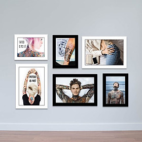 Bộ khung ảnh treo tường composite tatto kèm đinh 3 chân KA226