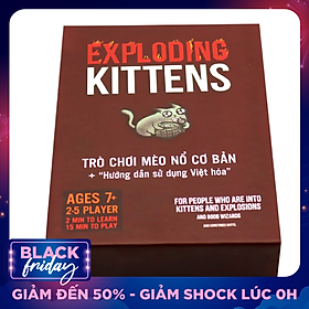Combo Bài Mèo Nổ Exploding Kittens + Bọc Bài (100 Bọc)