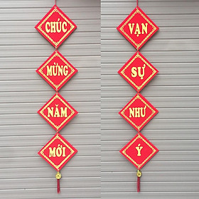 Mua Bộ đôi khánh nhung Chúc Mừng Năm Mới - Vạn Sự Như Ý trang trí Tết