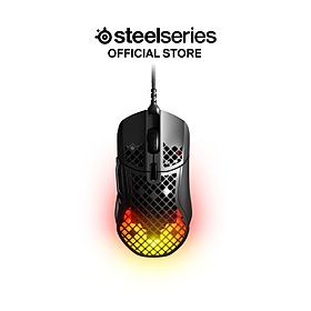 Chuột gaming có dây SteelSeries Aerox 5 màu đen, siêu nhẹ 66g, Led RGB