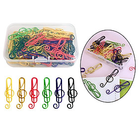 100x Assorted Paper Clip Metal Office Bookmark Office School Memo Paperclip Paper Clamp Stationery Document Mark Clips Supplies with Case