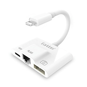 Mua Cáp OTG Dành Cho iPhone iPad Tích Hợp 1 Cổng LAN RJ45 + USB 3.0 Earldom OT53 - Hàng Chính Hãng
