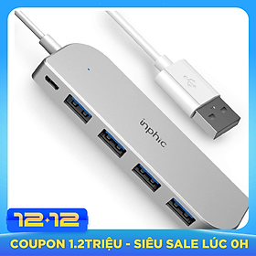 Hub USB 5 in 1 (4 cổng USB 2.0 1 cổng sạc Micro-USB) thương hiệu Inphic- Hàng Chính Hãng