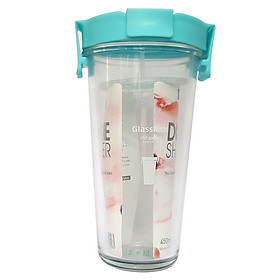 Ly Thủy Tinh Có Nắp Nhựa Glasslock (450ml) PC818S - Màu ngẫu nhiên