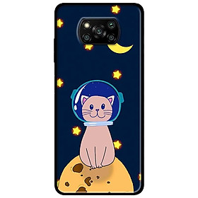 Ốp lưng dành cho Xiaomi Poco X3 mẫu Mèo Đội Nón Phi Hành