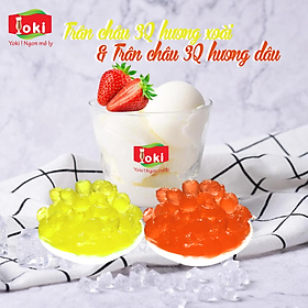 Combo Trân châu 3Q hương xoài Yoki và Trân châu 3Q hương dâu Yoki