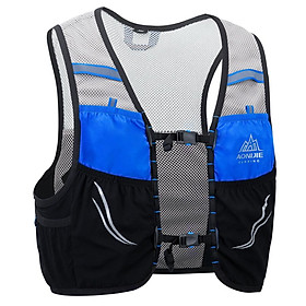 Áo vest lưới thoáng khí kết hợp túi đựng dành cho chạy bộ đi xe đạp ngoài trời-Màu xanh đen-Size