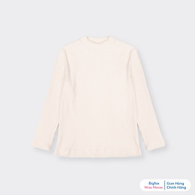 Áo giữ nhiệt cho bé gái cổ cao Bigfox Miss Meow size đại mùa thu đông vải nhung tăm trẻ em 3-11 tuổi