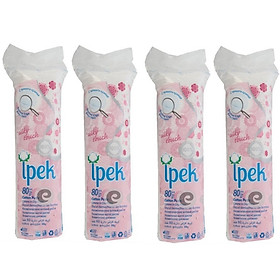 Combo 4 Bông Tẩy Trang Ipek 80 Miếng Cotton Pads ( Thổ Nhĩ Kỳ )