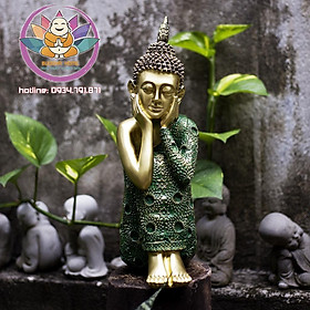 Mua Bộ tam thế Phật An nhiên Màu xanh rêu vàng cổ  phong thủy  trang trí nhà cửa  thờ cúng