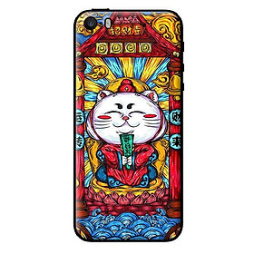 Ốp in cho iPhone 5 Mèo May Mắn Trắng - Hàng chính hãng