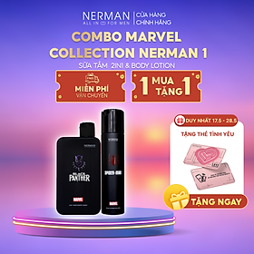 Combo Marvel Collection Nerman 1-  Sữa tắm gội 2 in 1 350g & Body lotion 180g