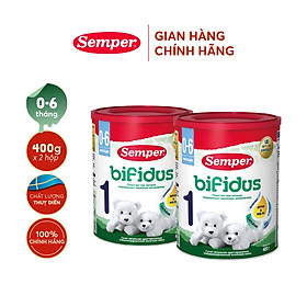 Combo 2 Sữa bột công thức Semper Bifidus số 1 400g hộp