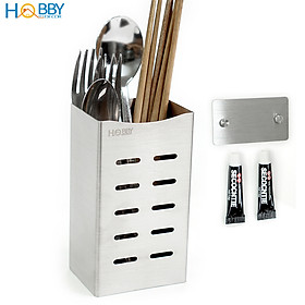 Ống để đũa muỗng dán tường Inox 304 có keo dán Hobby Home Decor OD2