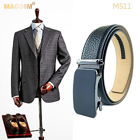 Thắt lưng nam da thật cao cấp nhãn hiệu Macsim MS11