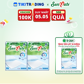 Combo 2 Tấm lót SunMate cải tiến mới 10 miếng (45 x 70cm)
