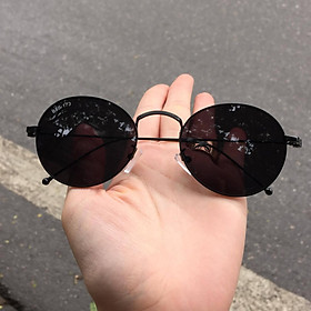 Kính râm Mắt tròn Unisex cá tính (ĐEN)