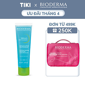 Gel rửa mặt tạo bọt, không chứa xà phòng Bioderma Sebium Gel Moussant - 45ml