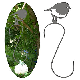 Metal Birds Feeder Hook Decorative Hanging Planter Hook Bird Silhouette, Birds Figures