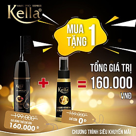 Dầu Gội Phủ Bạc kella Chiết Xuất Thảo Dược Màu Nâu Tự Nhiên