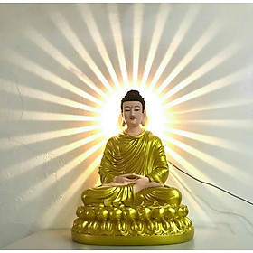 Mua ĐÈN LED HÀO QUANG TOẢ MINI MÀU VÀNG 8 CM. ĐÈN THỜ CAO CẤP