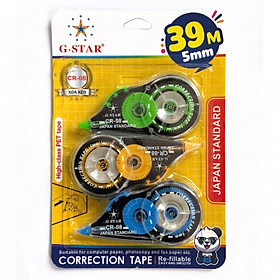 Vỉ 3 Cây Xoá Kéo Gstar Cr08 Cao Cấp