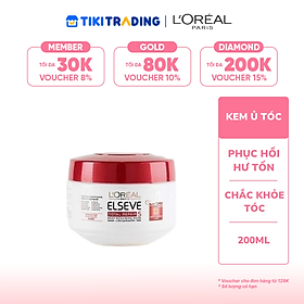 Kem Ủ Tóc L'Oréal Paris Hỗ Trợ Phục Hồi Tóc Hư Tổn 200ml